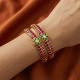 Jadau kundan Double layer bangles