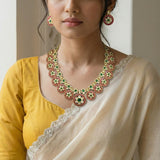 Jadau Kundan Bottumala necklace with matching earrings included