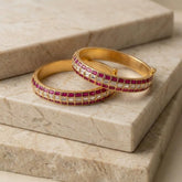 Jadau kundan 3 line bangle(Pair)