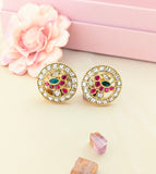 Jadau Kundan Peacock Studs