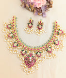 Jadau Kundan Guttapusalu Necklace With RicePearls