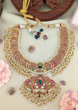 Jadau Kundan Bridal Peacock Necklace with pearl