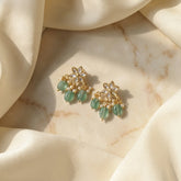 Jadau kundan flower white studs