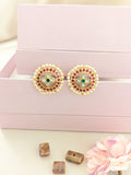 Jadau kundan studs with pearls
