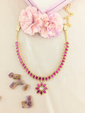 Jadau kundan floral necklace(No Earrings)