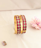 Jadau kundan heart shape bangle (Pair)