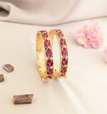 Jadau kundan Leaf bangle (Pair)