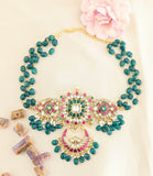 Jadau kundan unique choker with pearl and beads(No earrings)