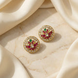 jadau kundan Peacock studs
