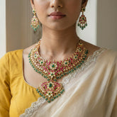 Jadau kundan Necklace set with matching earrings