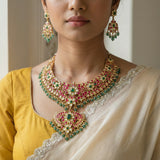 Jadau kundan Necklace set with matching earrings
