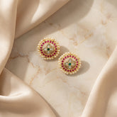 Jadau kundan studs with pearls