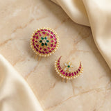 Jadau kundan sun and moon hair accessories