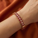 Jadau kundan heart shape bangle (Pair)