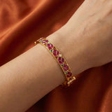 Jadau kundan Leaf bangle (Pair)
