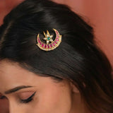 Jadau kundan sun and moon with pearls