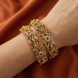 Temple/Antique Goddess laxmi bangles (Pair)