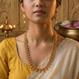 Temple/Antique mango necklace (With Earrings)