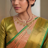 Jadau Kundan Floral 3 Layer Choker with Pearls