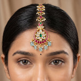 Jadau Kundan Floral with Pearls and Natural Strawberry Beads