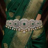 Diamond finish Bridal Hipbelt/Vaddanam with pearl drop