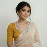 Diamond finish bottumala mango necklace (With Earrings)