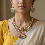 Jadau Kundan Necklace with matching earrings included