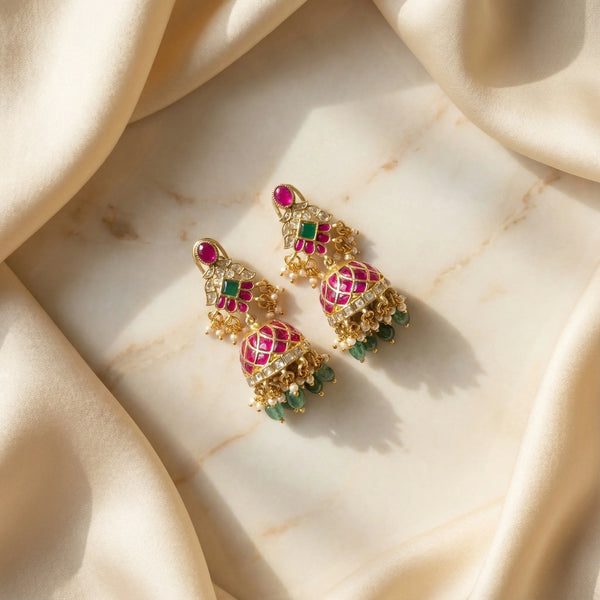 Jhumkas (Jadau Kundan)