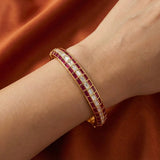 Jadau kundan 3 line bangle(Pair)