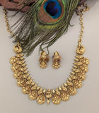 Temple/Antique Goddess laxmi kasulu coin necklace(With Earrings)