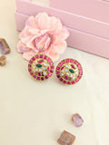 Jadau Kundan Peacock Studs