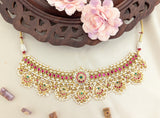 Jadau Kundan Floral 3 Layer Choker with Pearls