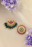 Jadau Kundan Traditional Sun & Moon Hair Accessories