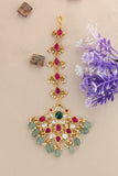 Jadau Kundan Unique Tika with Pearl & Natural Strawberry Beads