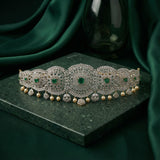 Diamond finish Bridal Hipbelt/Vaddanam with pearl drop