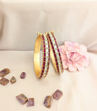 Jadau kundan 3 line bangle(Pair)