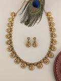 Temple/Antique bottu mala peacock necklace(With Earrings)