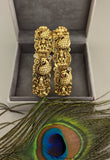 Temple/Antique Goddess laxmi and peacock bangle (Pair)