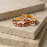 Jadau kundan mango (Ruby+White) bangle(Pair)