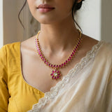 Jadau kundan floral necklace(No Earrings)
