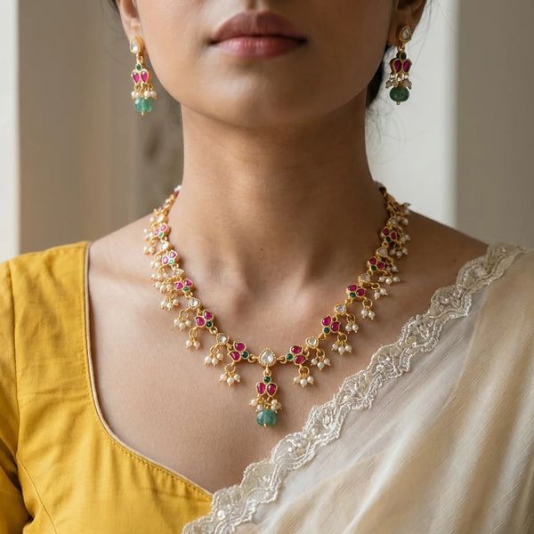 Short Necklace (Jadau Kundan)