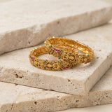 Temple/Antique goddess laxmi bangles (Pair)