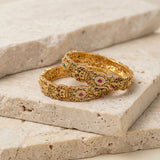 Temple/Antique Goddess laxmi bangles (Pair)