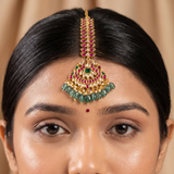 Jadau Kundan Floral with Pearls and Natural Strawberry Beads