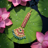 Jadau Kundan Floral with Pearls and Natural Strawberry Beads