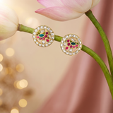 Jadau Kundan Peacock Studs