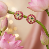 Jadau Kundan Peacock Studs