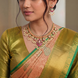 Jadau Kundan Guttapusalu Necklace With RicePearls