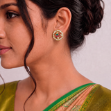 Jadau Kundan Peacock Studs